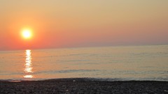 Sunrise Sea pebbles Beaches Izmir the sun