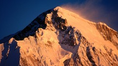 Sunrise snow Mountains nepal region