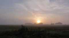 Sunrise sunset fog nature sun clouds fields skyscapes farmland