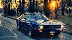 Sunrise sunset Trees Ford roads driving feeling vehicles Ford 