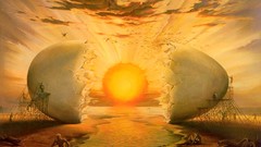 Sunrise surrealism eggs paintings surreal artwork vladimir kush