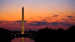Sunrise warm Around the World washington monument Evan Spiler