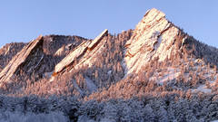 Sunrise winter Mountains high edit Resolution flatirons