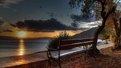 Sunset abstract bench Cres