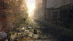 Sunset apocalyptic artwork fantasy art distracted