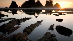 Sunset archesshi shi beach