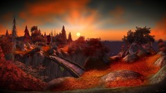 Sunset autumn world of
