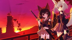 Sunset blade Anime anime girls animal ears nanao naru kokonobi 
