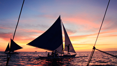 Sunset boat high Watercraft boracay Resolution
