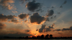 Sunset clouds Landscapes dusk