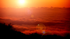 Sunset clouds Landscapes nature