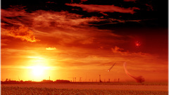 Sunset clouds Landscapes nature