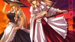 Sunset clouds text dress hats bows instruments blondes long 