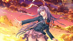 Sunset clouds touhou school