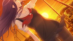 Sunset fault long hair pantyhose seifuku purple hair game cg 