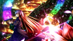 Sunset Flowers water clouds magic light ruins dress Ribbons 