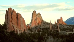 Sunset garden of the gods