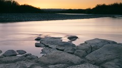 Sunset glow Texas national park rivers Rio Grande