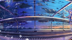 Sunset grass sun Mountains clouds moon lights Shoes Cables tie 