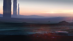 Sunset great graphics digital art Highways Kuldar Leement