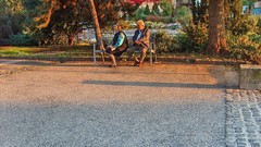 Sunset hungary pensioner