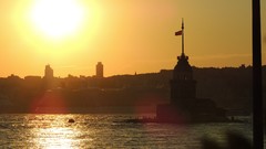 Sunset Istanbul kız kulesi Maiden's Tower