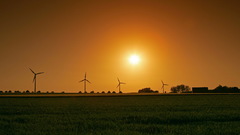 Sunset Landscapes grass fields