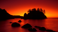 Sunset Landscapes nature Islands