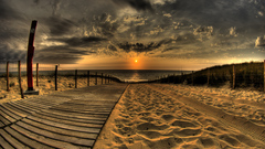 Sunset Landscapes sand Beaches