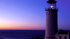 Sunset lighthouses Sea