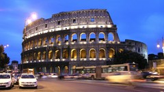 Sunset lights vacation Italy Coliseum 2005 roma