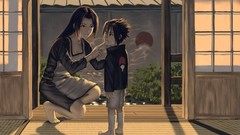 Sunset love woman Anime houses fan art uchiha sasuke mother 