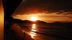 Sunset Mountains Beaches