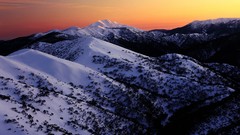 Sunset Mountains Landscapes snow