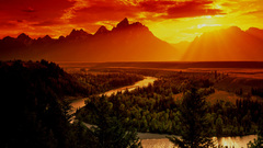 Sunset Mountains nature forests