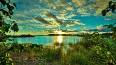 Sunset nature Green lakes Green River