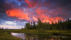 Sunset nature Rocky Nova Scotia lakeview