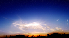 Sunset nature sky landscape urban wispy