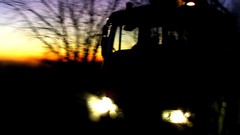 Sunset night trucks hungary