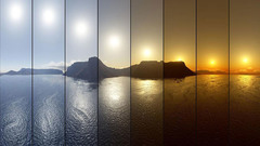Sunset ocean panoramic
