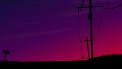 Sunset power lines