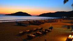 Sunset sand Beaches skies goa