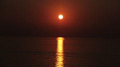 Sunset Sea nature red Sicily waterscapes