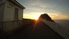 Sunset sea shorelines go pro