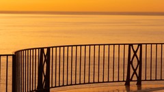 Sunset Sea villa railing Spain architecture Villas stairways