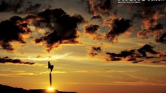 Sunset snow winter Sports Snowboarding freestyle