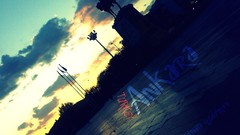 Sunset statues Turkey cityscapes Ankara skyscapes Ataturk sinan 