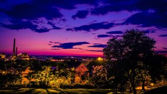 Sunset sun clouds Park weather mosquito shadows sunlight skies