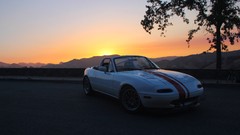 Sunset Trees Mountains clouds hills cars Mazda canyon brides 