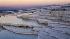 Sunset Turkey pools Pamukkale